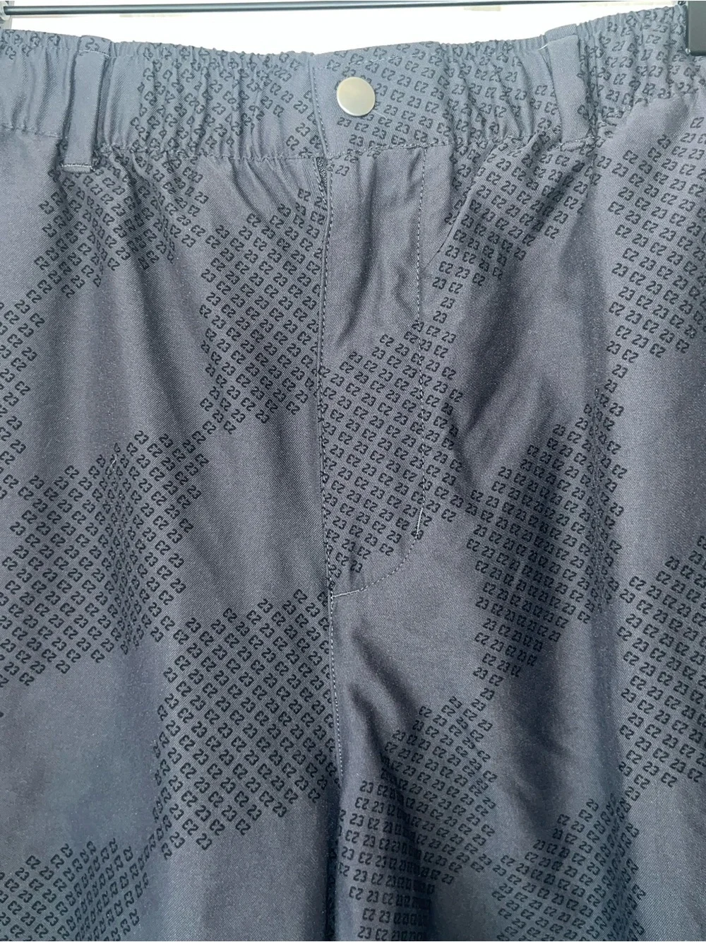 Nike Air Jordan Dri-Fit Golf Shorts Diamond Print Black Size XL